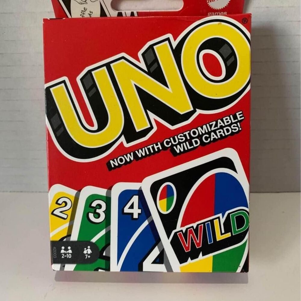 NEW UNO Card Game (W/ Customizable Wild Cards)